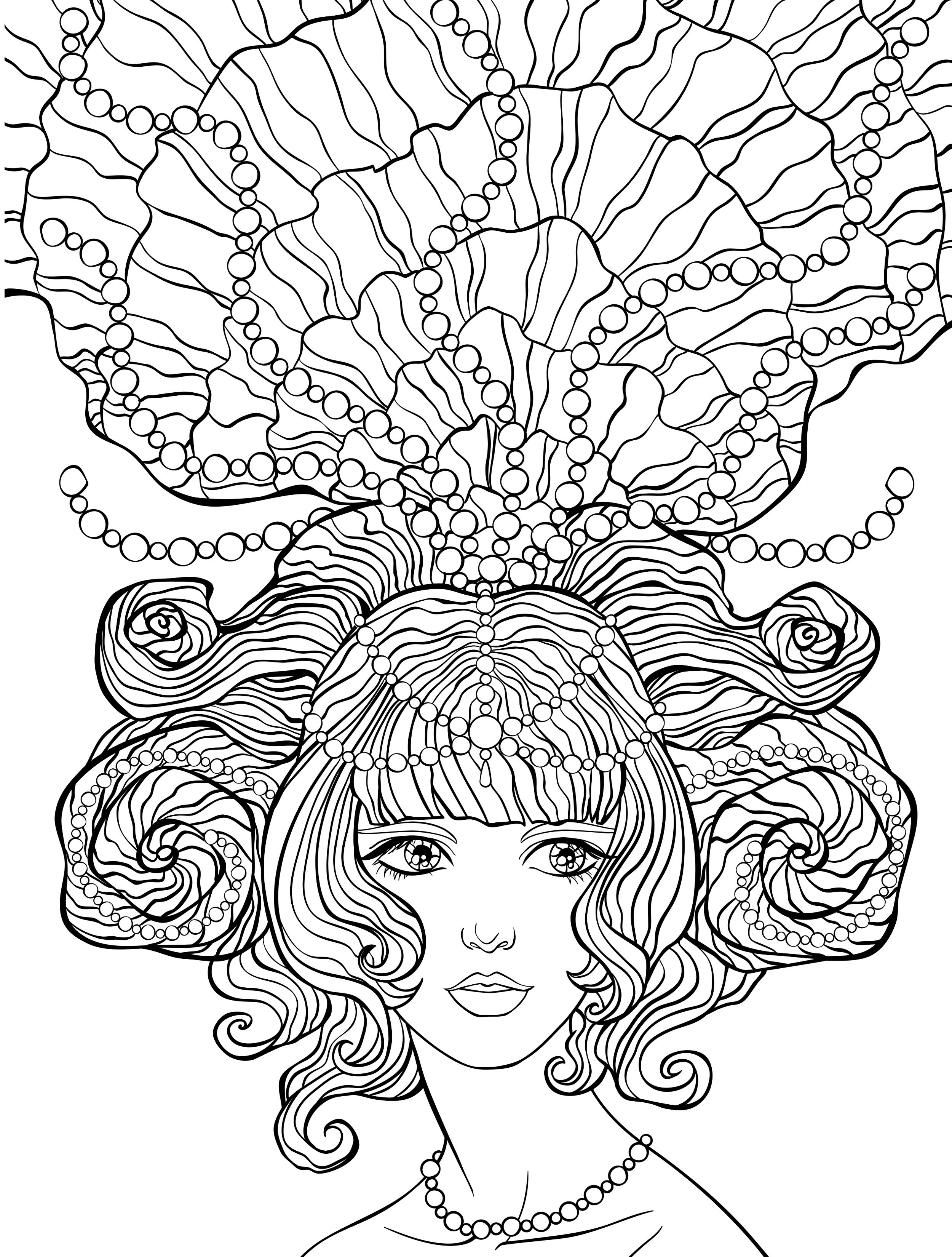 Crazy Hair Coloring Pages at Free printable