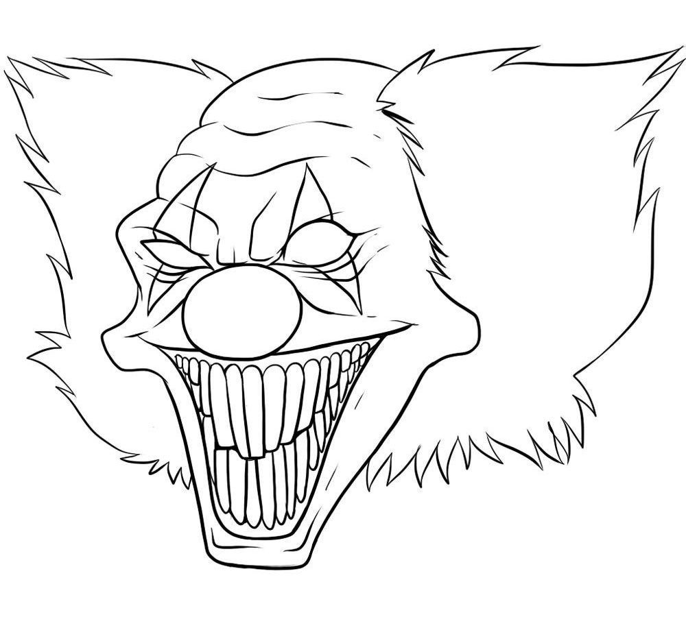 Creepy Clown Coloring Pages at GetColorings.com | Free ...