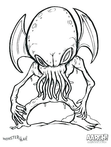 Creepy Monster Coloring Pages at GetColorings.com | Free printable