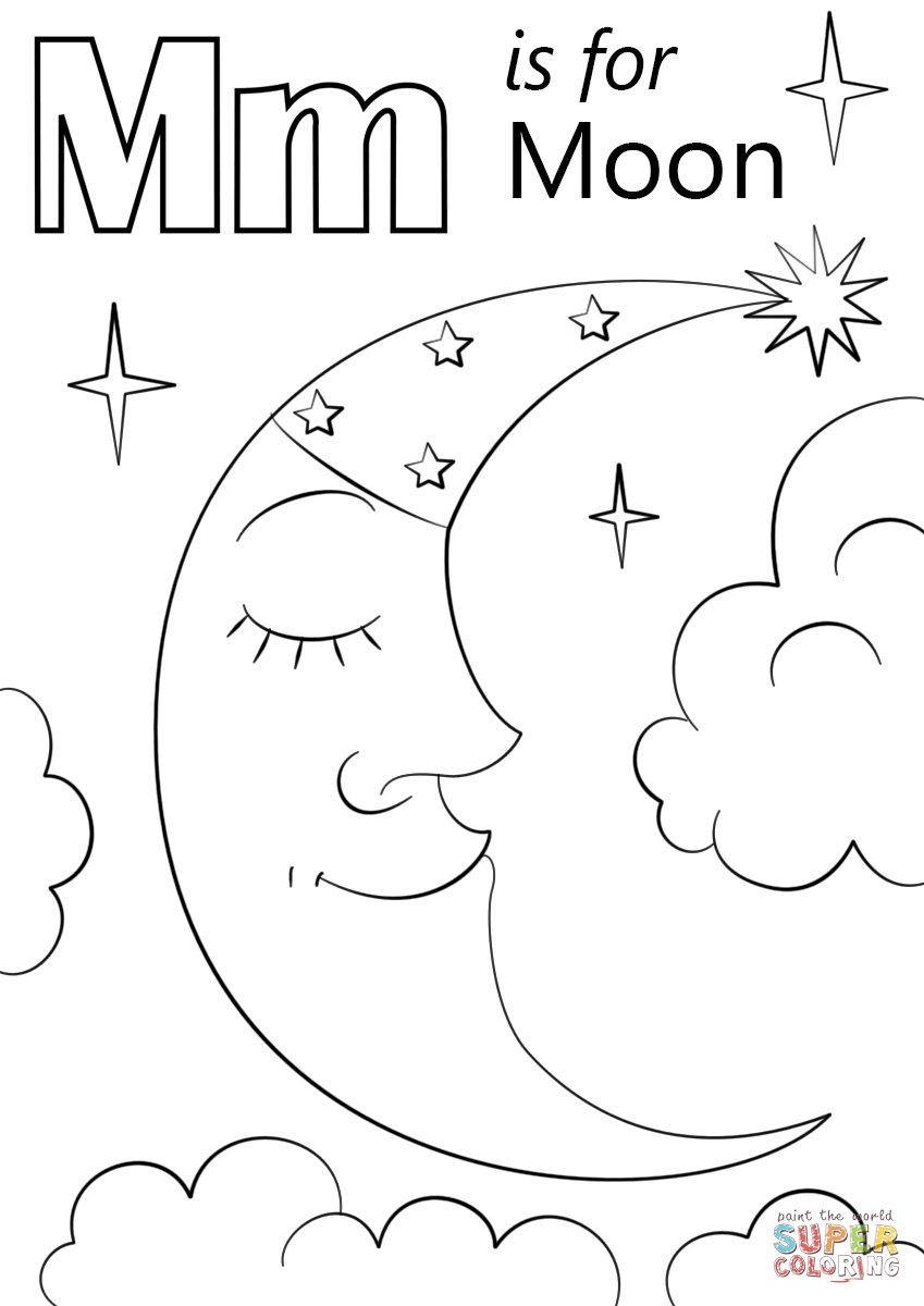 Crescent Moon Coloring Page at GetColorings.com | Free printable