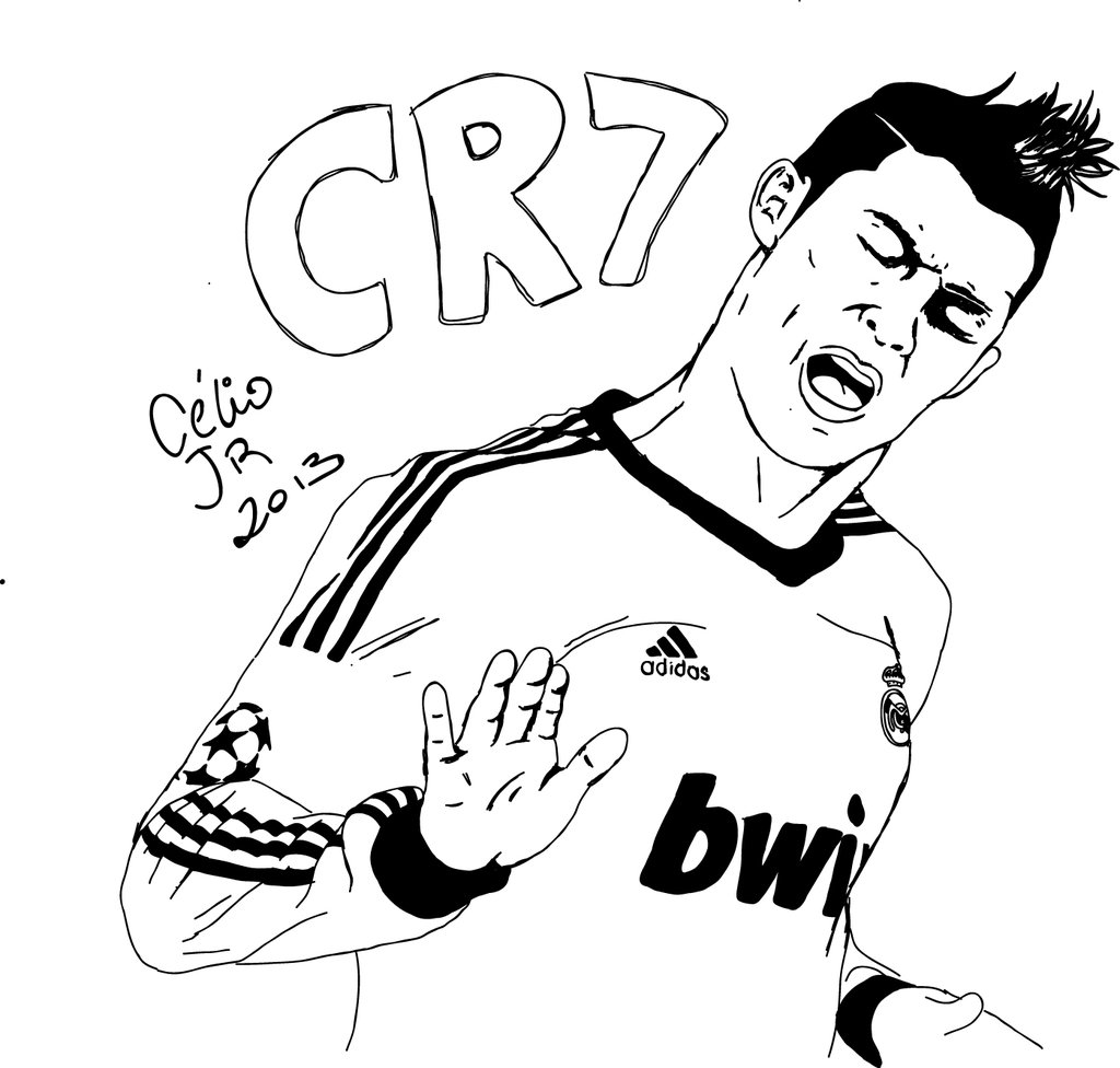 Cristiano Ronaldo Coloring Pages at GetColorings.com | Free printable