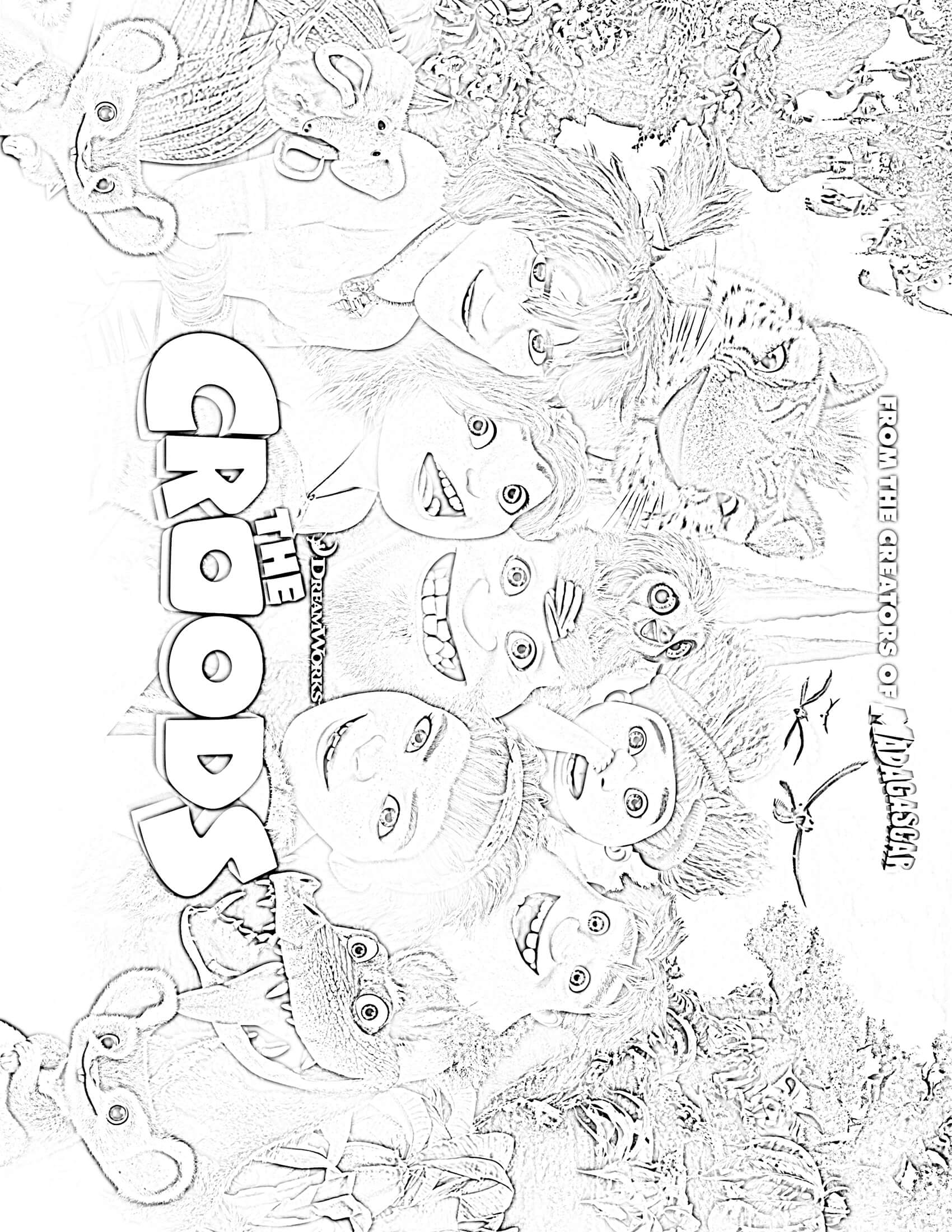 The Croods Free Printable Coloring Pages