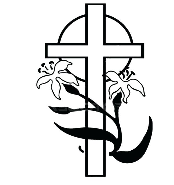 Cross With Flowers Coloring Pages At Getcolorings.com 