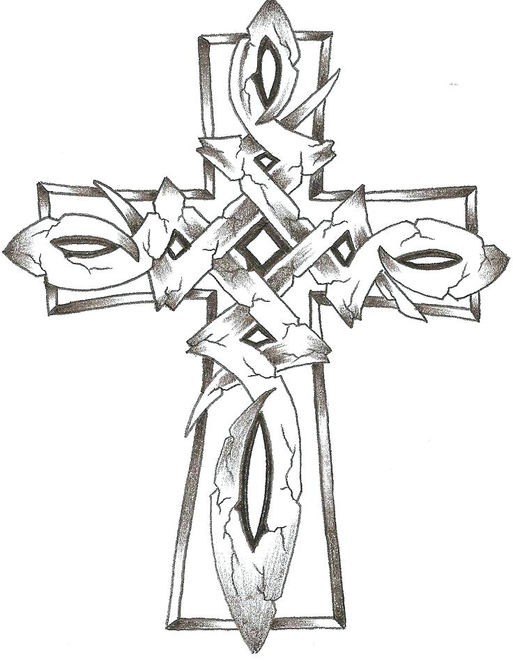 Cross With Wings Coloring Pages at Free printable