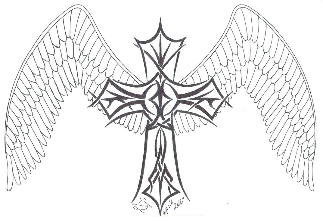 cross-with-wings-coloring-pages-at-getcolorings-free-printable