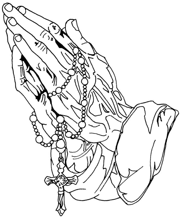 752x900 Hands Praying To God With Rosary And Cross Of Jesus Christ