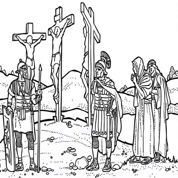 Crucifixion Coloring Pages at Free printable