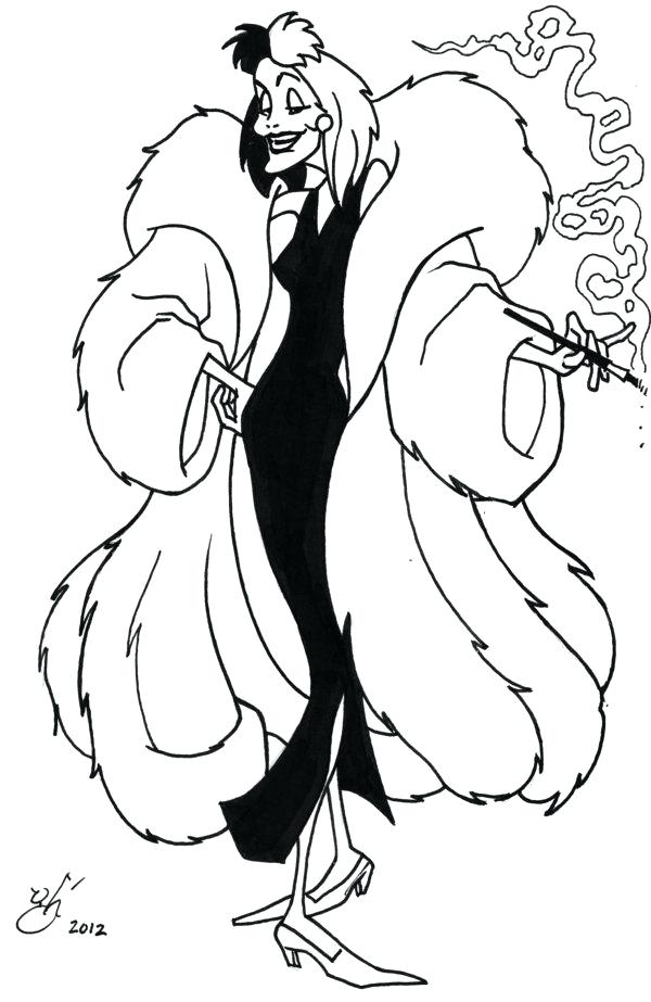 Cruella De Vil Coloring Pages At GetColorings Free Printable 