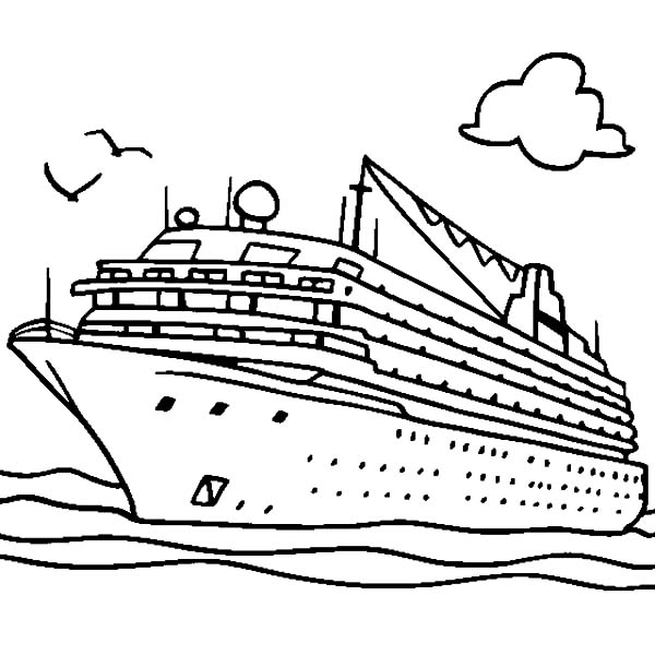Cruise Ship Coloring Page at Free printable