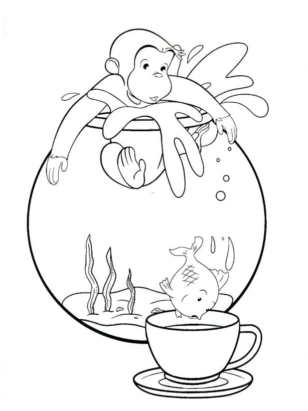 Printable Curious George Coloring Pages