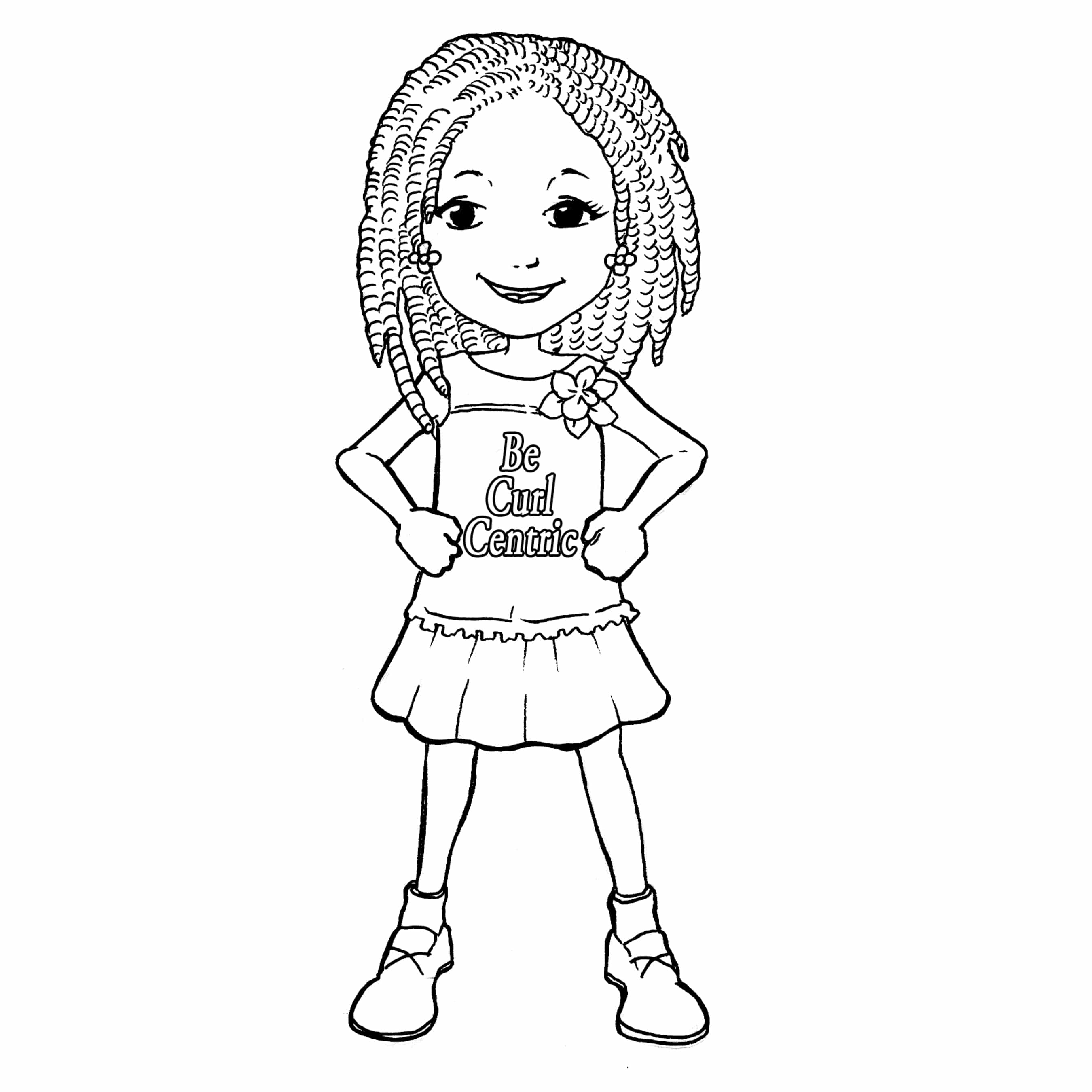 Curly Hair Coloring Pages at GetColorings.com | Free printable