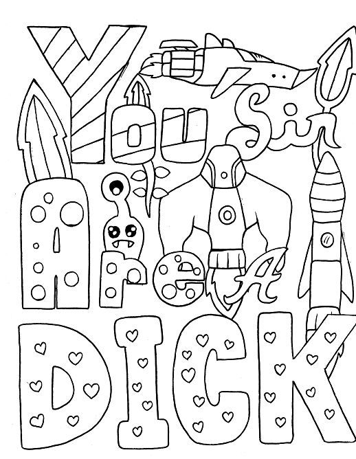 Curse Word Coloring Pages Free Printable at GetColorings.com | Free
