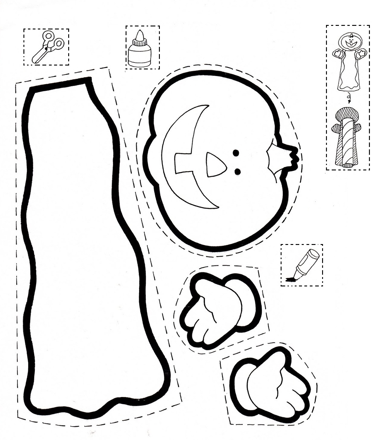 Cut And Paste Coloring Pages at Free printable