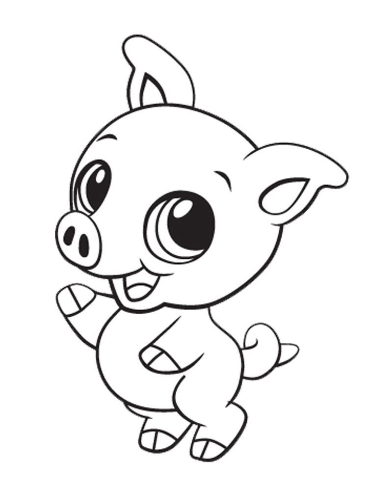 Cute Anime Animals Coloring Pages at