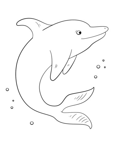Cute Baby Dolphin Coloring Pages at GetColorings.com | Free printable