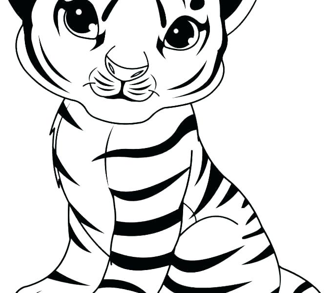 Cute Baby Tiger Coloring Pages at GetColorings.com | Free printable
