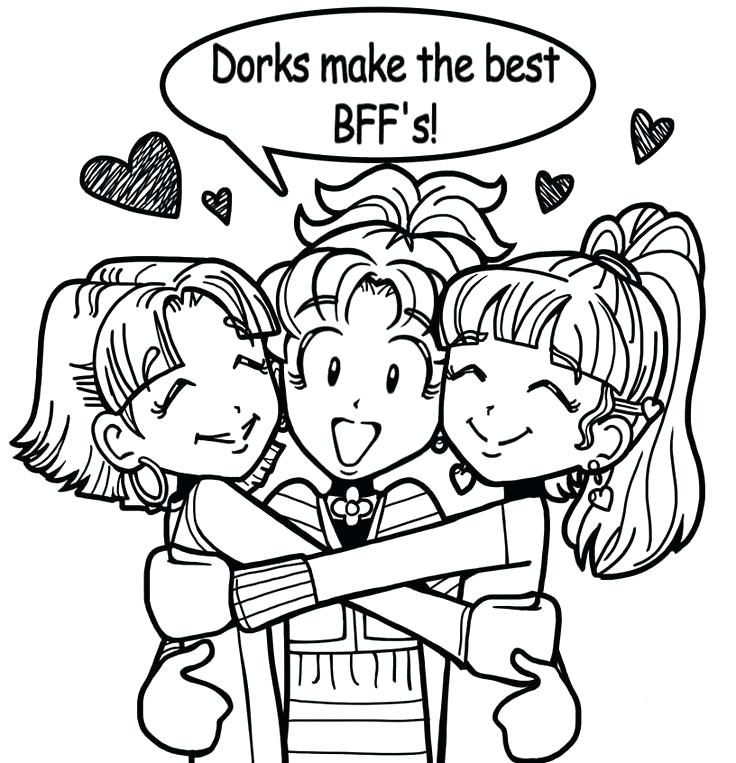 Cute Best Friend Coloring Pages at Free