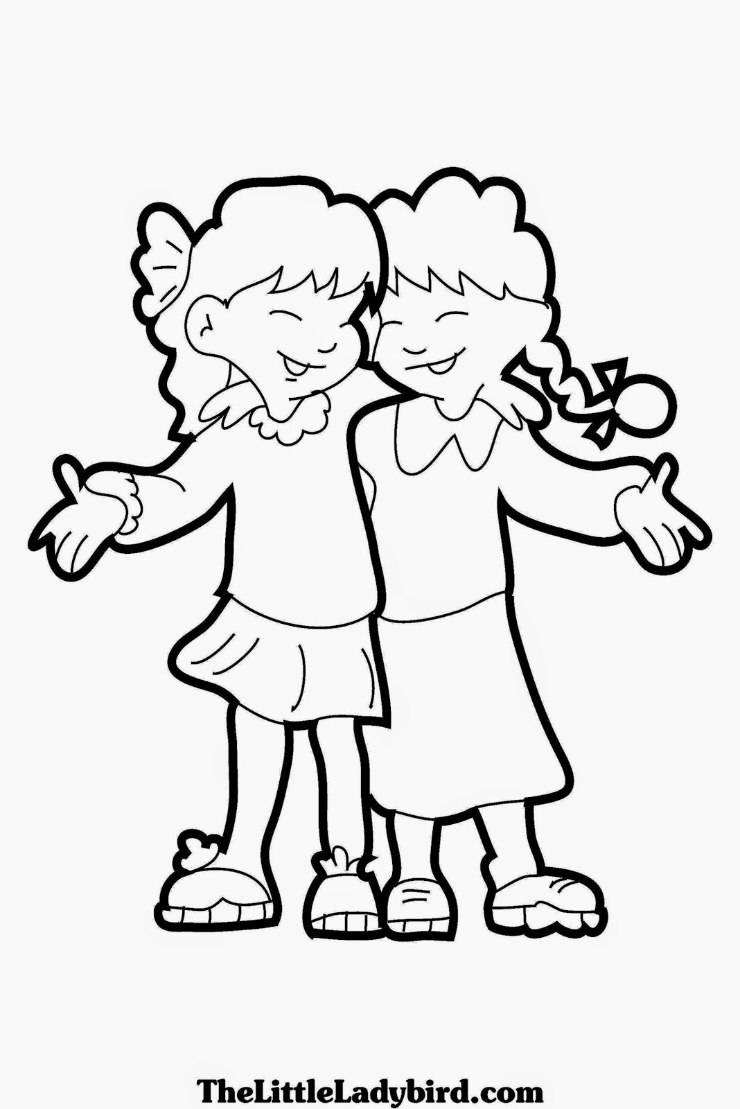 Cute Best Friend Coloring Pages at Free printable