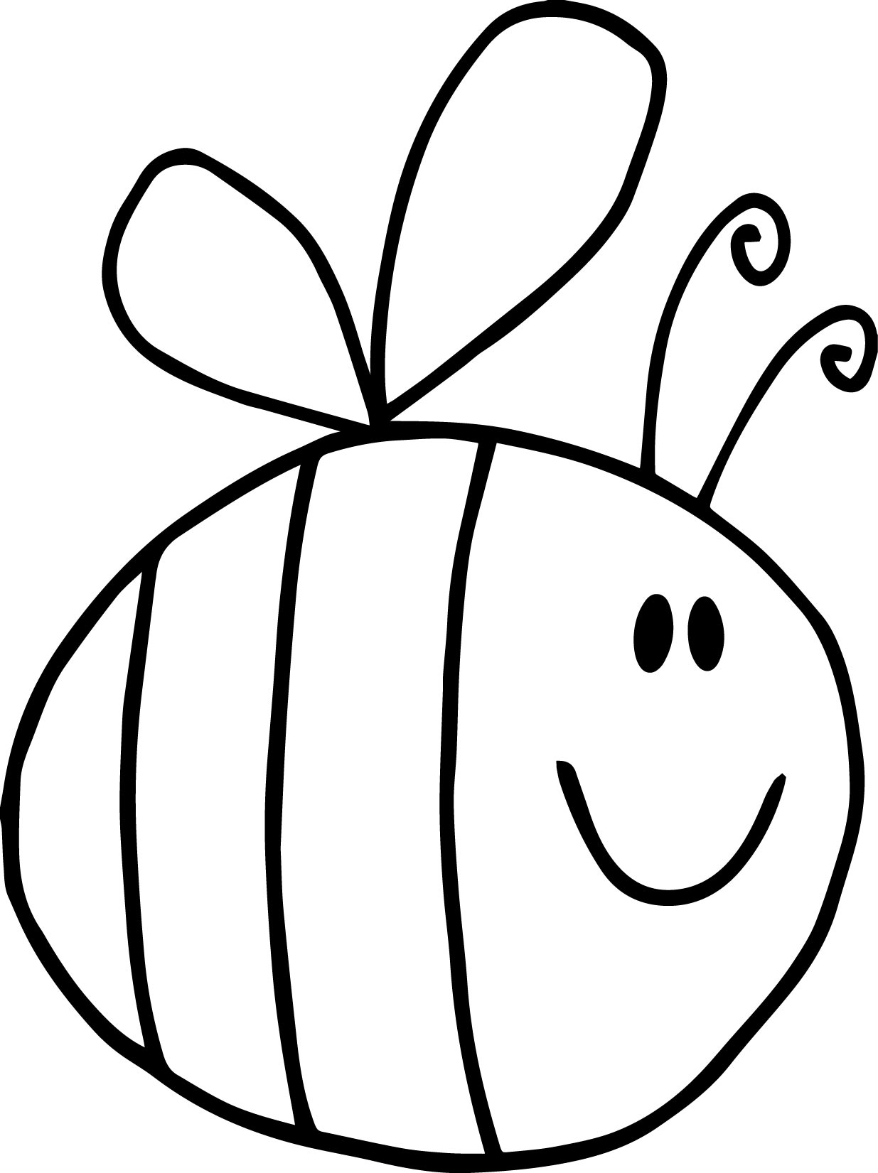 Cute Bumble Bee Coloring Pages at Free printable
