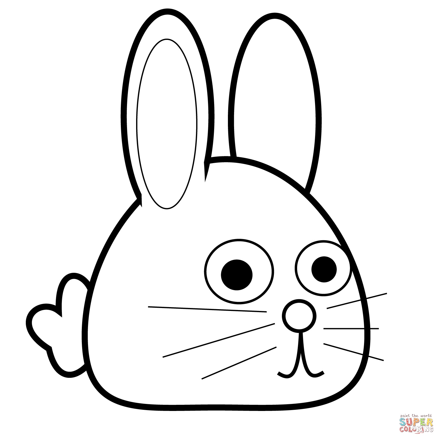 Cute Bunny Coloring Pages at Free printable