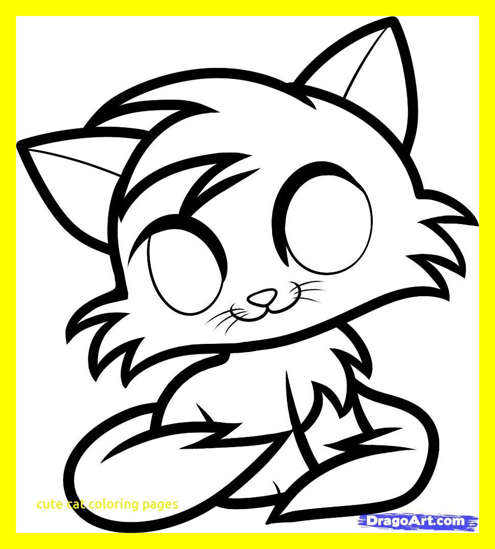 cat coloring pages easy