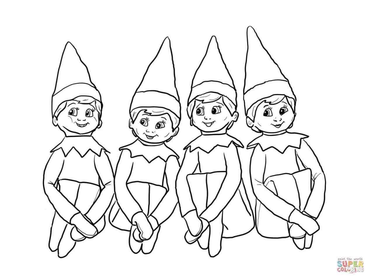 Cute Christmas Elf Coloring Pages At GetColorings Free Printable 