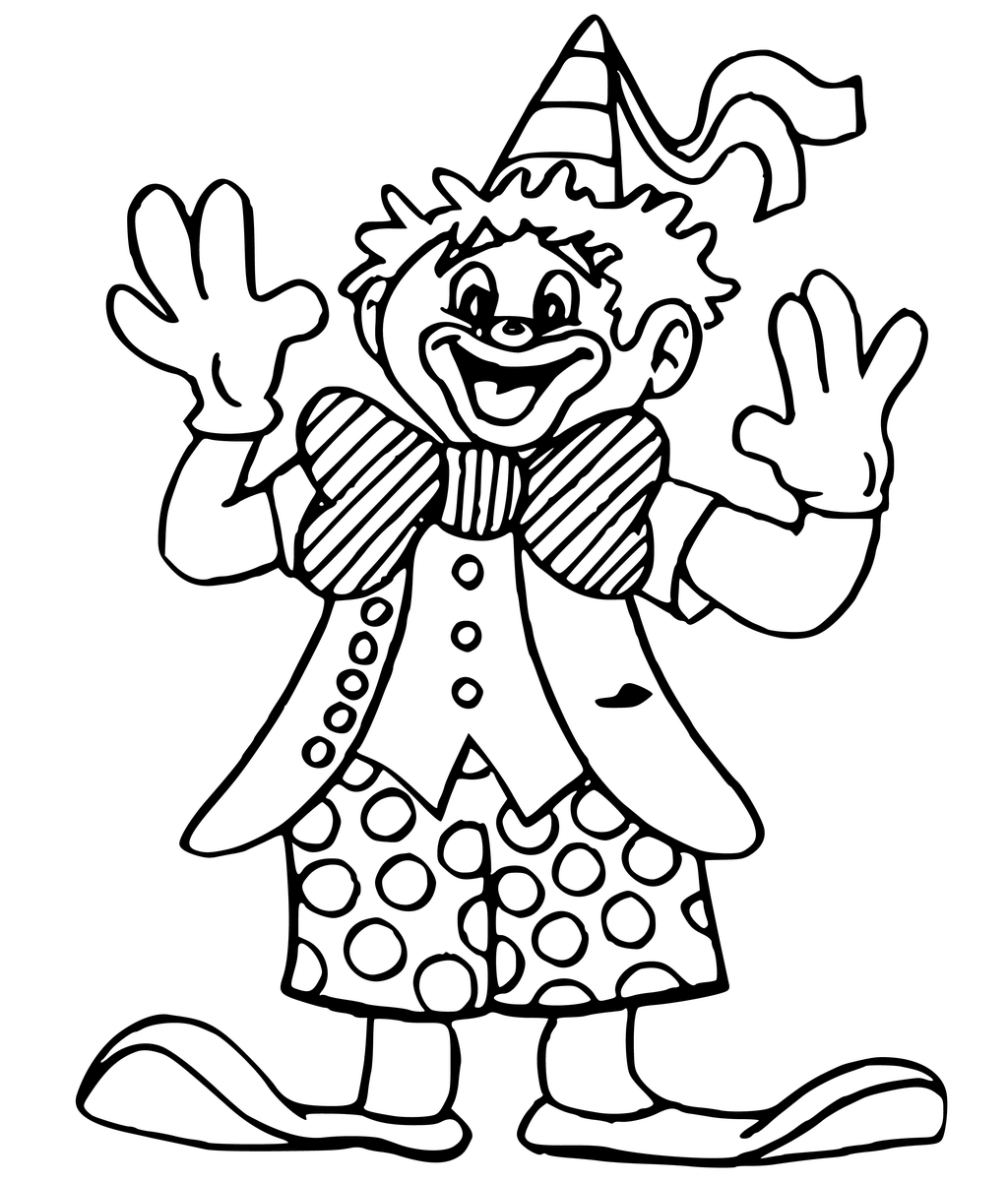 Cute Clown Coloring Pages at Free printable