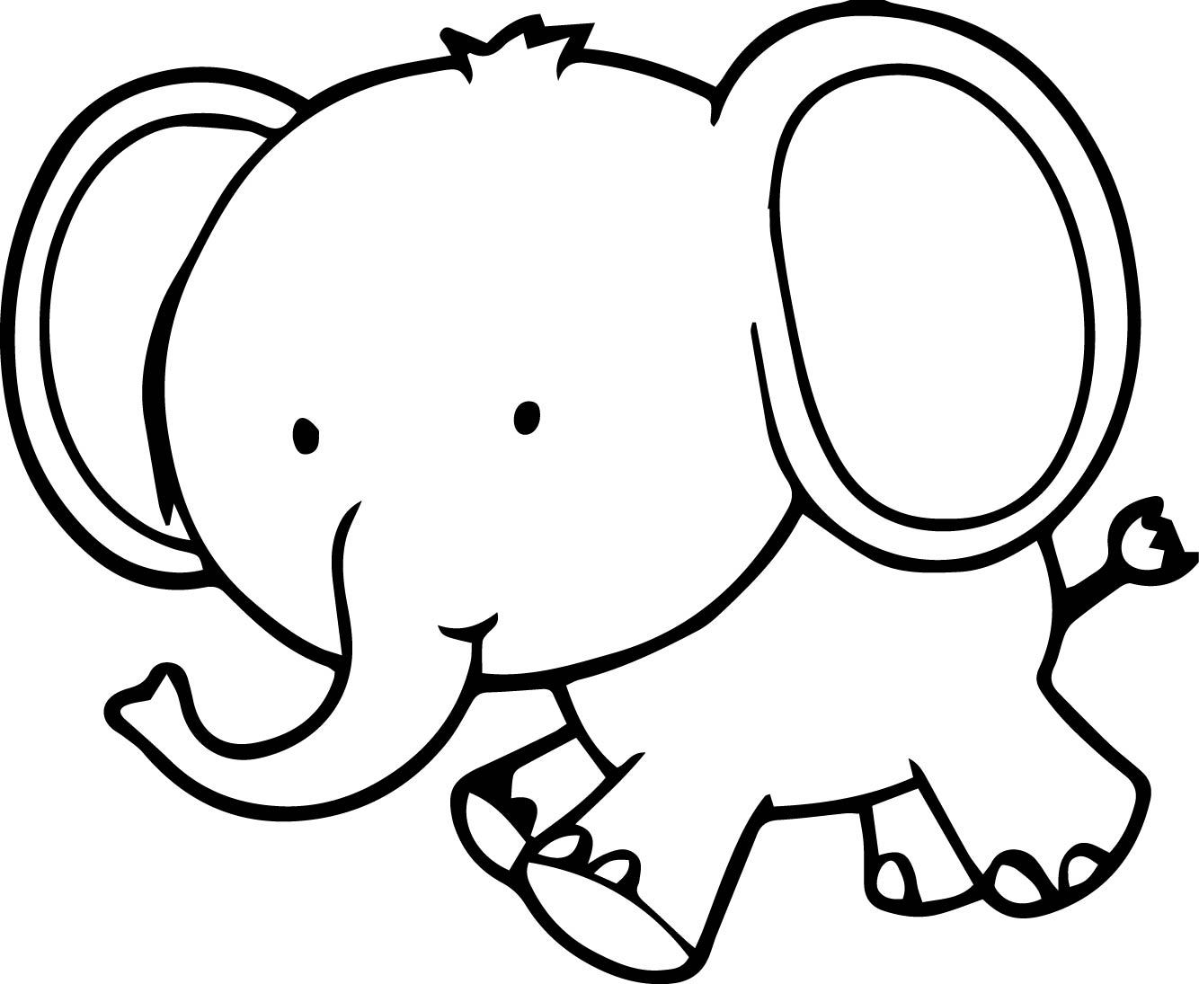 Cute Elephant Coloring Pages at GetColorings.com   Free printable ...