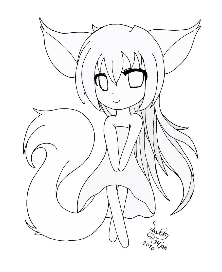 Cute Fox Coloring Pages at Free