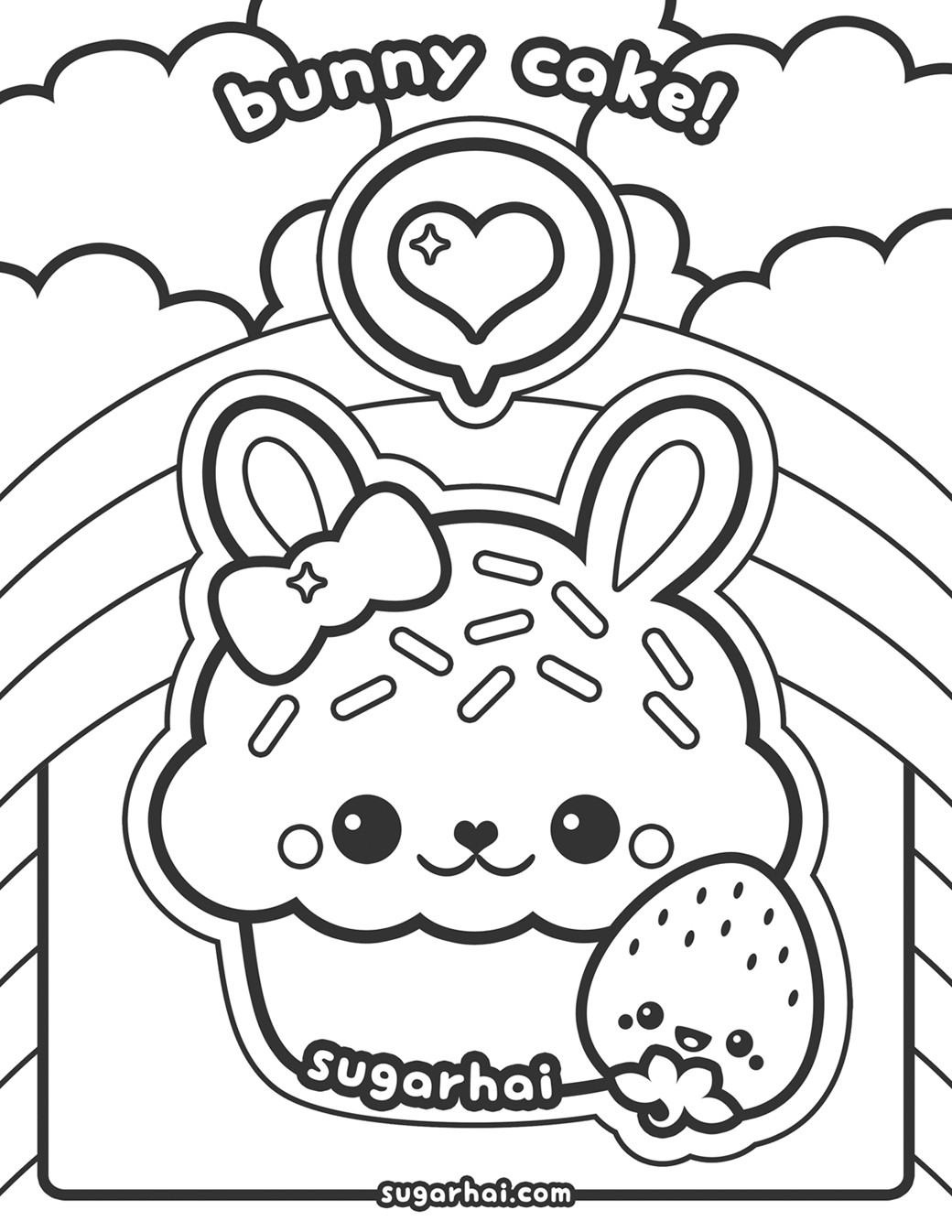 cute kawaii girl coloring pages