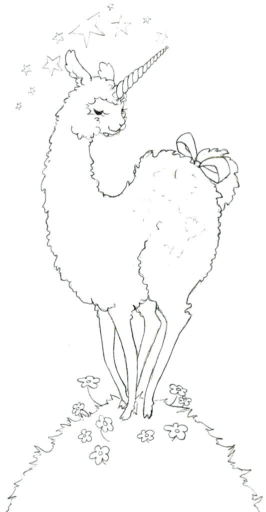 Cute Llama Coloring Pages at Free printable