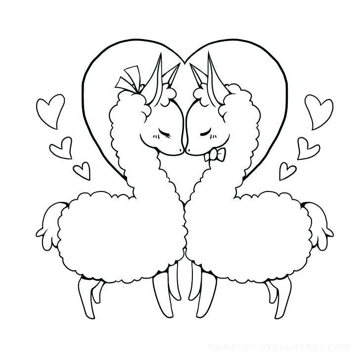 Cute Llama Coloring Pages at GetColorings.com | Free printable