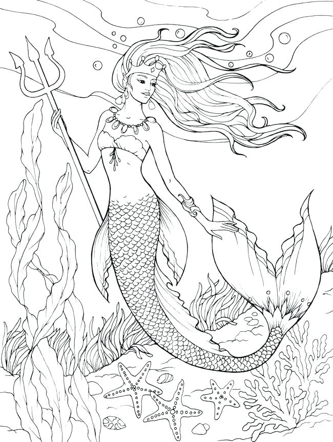 Cute Mermaid Coloring Pages at GetColoringscom Free