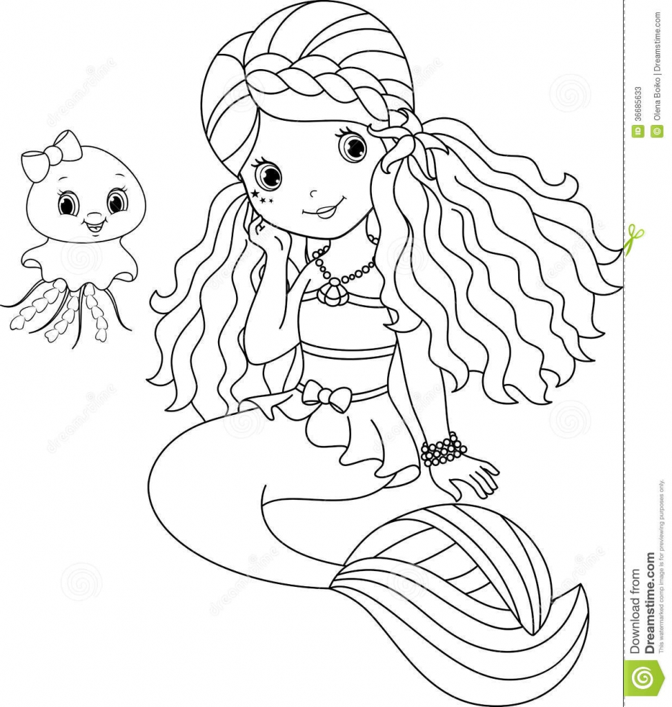 Cute Mermaid Coloring Pages at GetColorings.com   Free ...