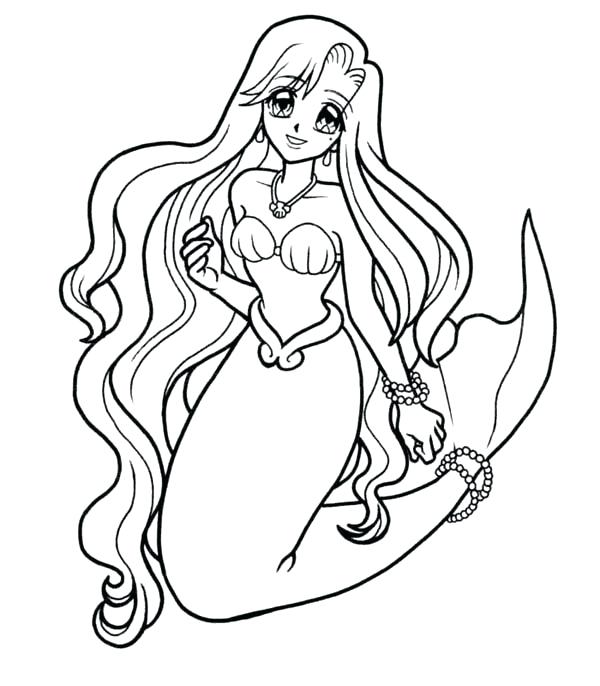 Cute Mermaid Coloring Pages at GetColorings.com   Free printable ...