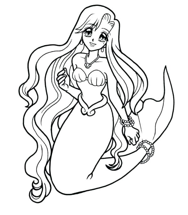 Cute Mermaid Coloring Pages At GetColorings Free Printable 