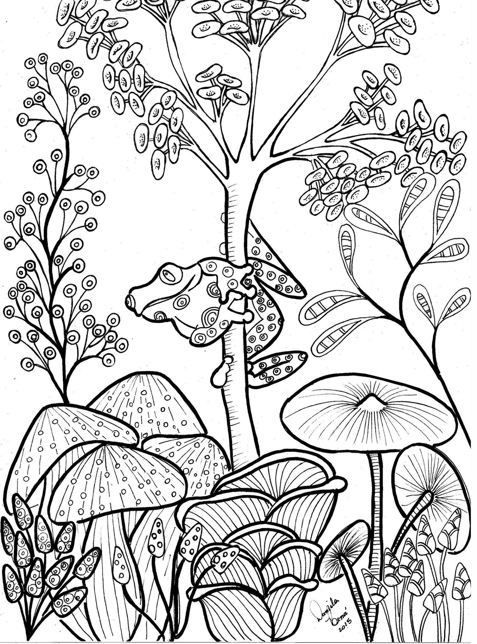 Cute Mushroom Coloring Pages At GetColorings Free Printable 