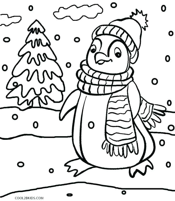 Cute Penguin Coloring Pages at Free