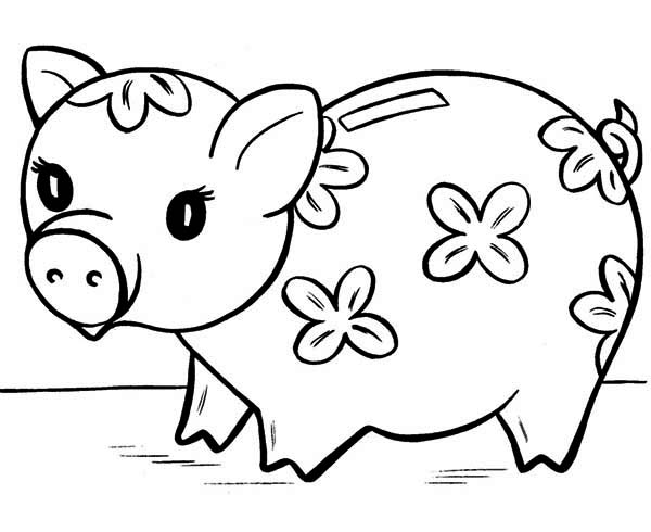 Cute Pig Coloring Pages at Free