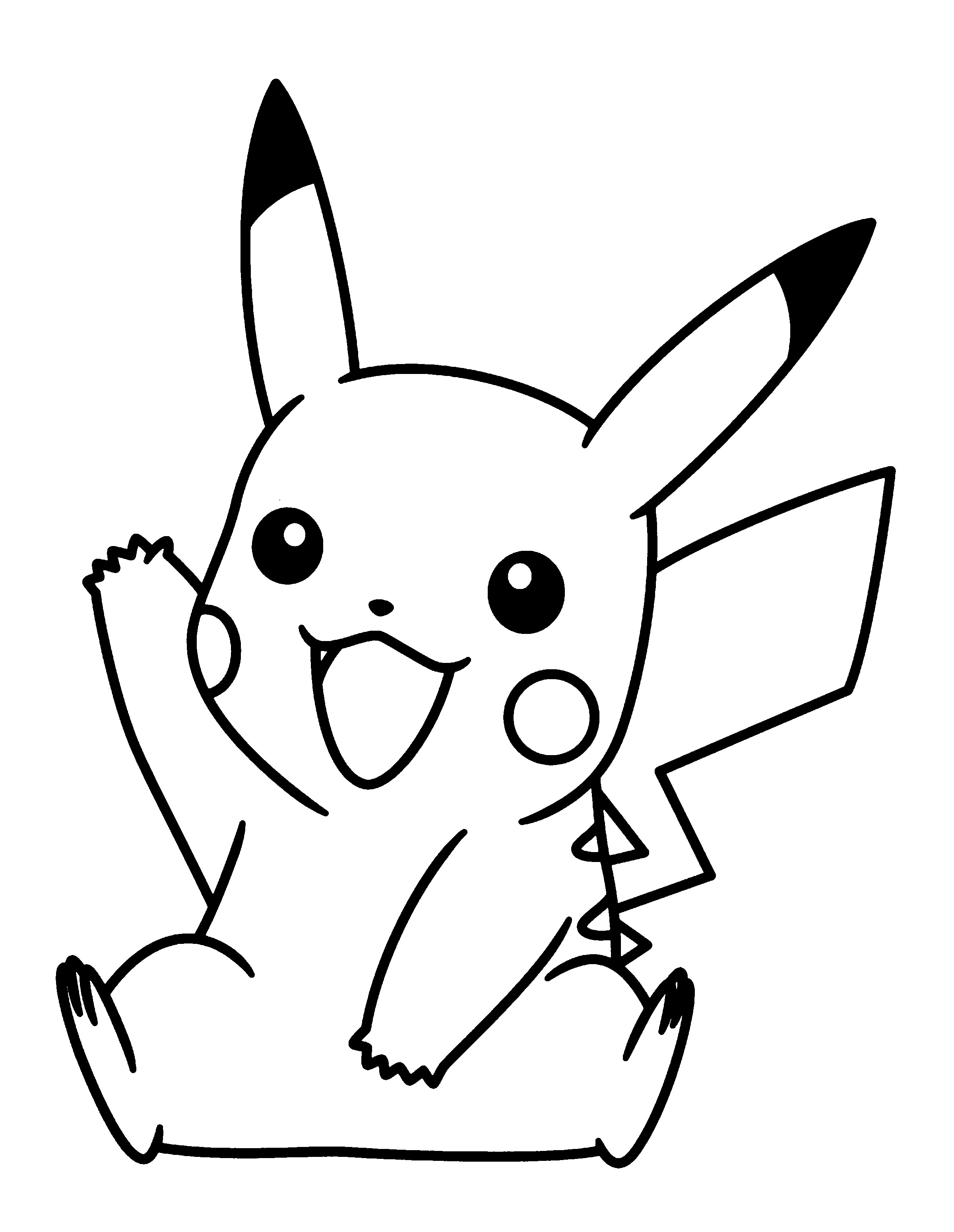 Cute Pikachu Coloring Pages at Free printable