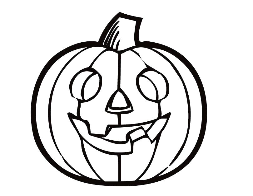 animated cartoon cute halloween pumpkins coloring pages