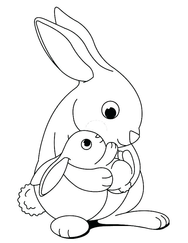 Cute Rabbit Coloring Pages at GetColorings.com | Free printable