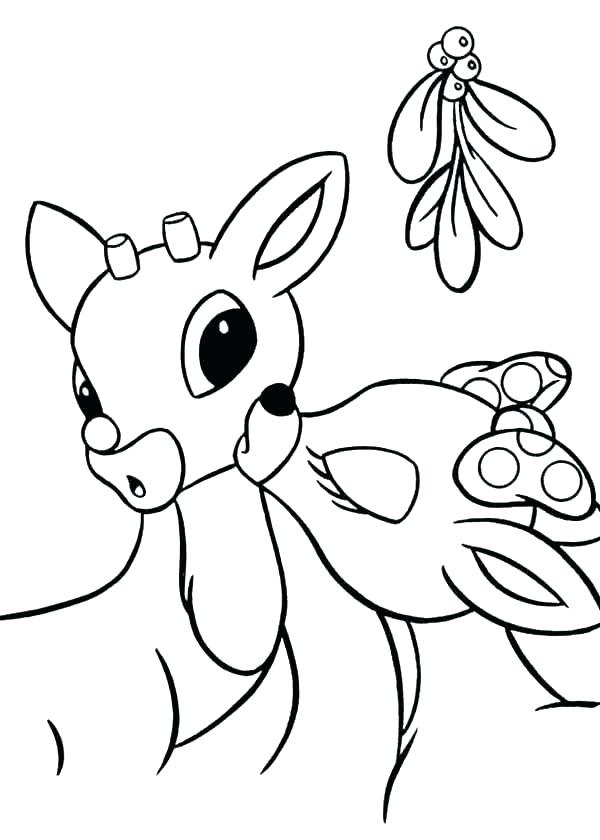 Cute Reindeer Coloring Pages at GetColorings.com | Free printable