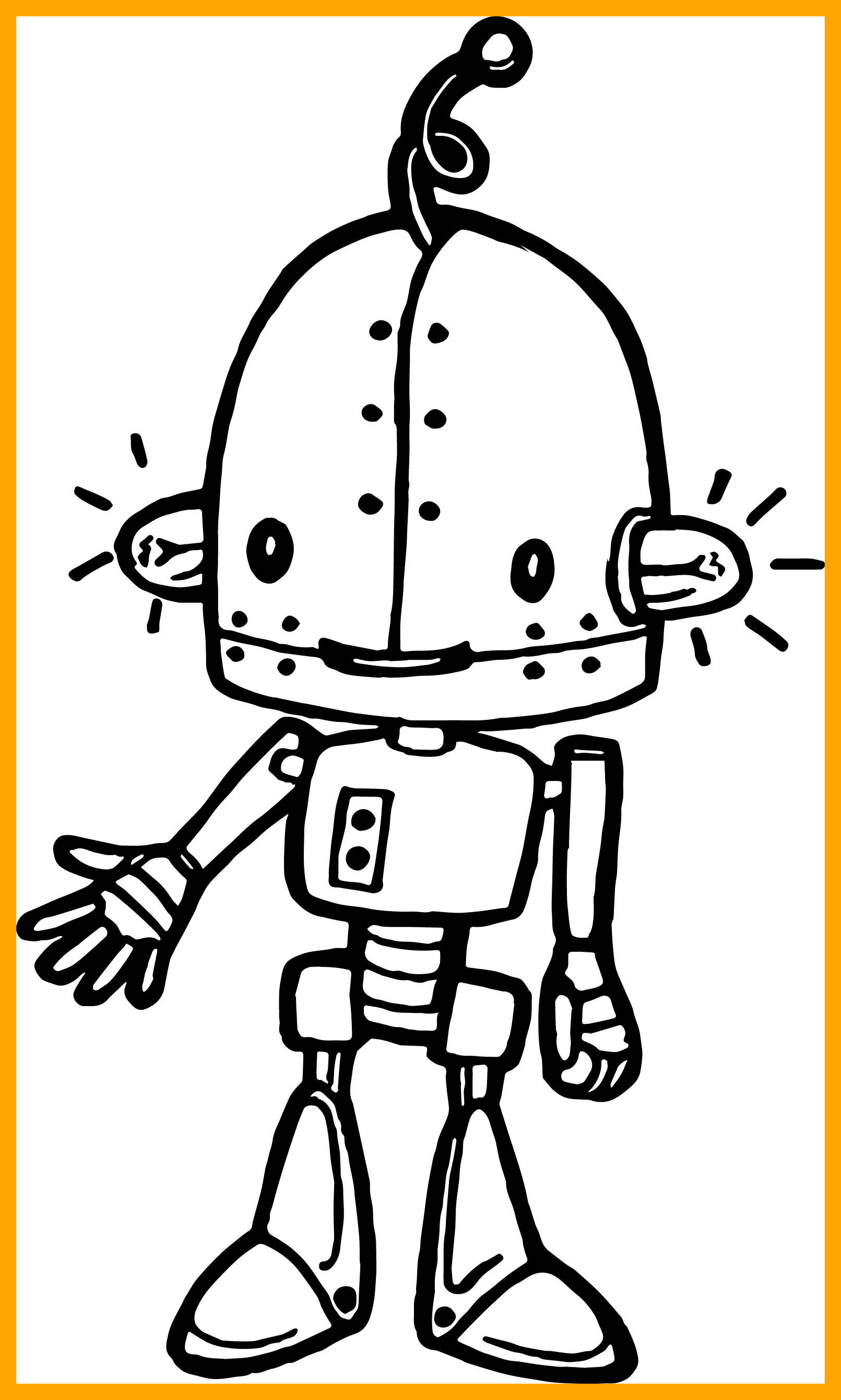Cute Robot Coloring Pages at GetColorings.com | Free printable