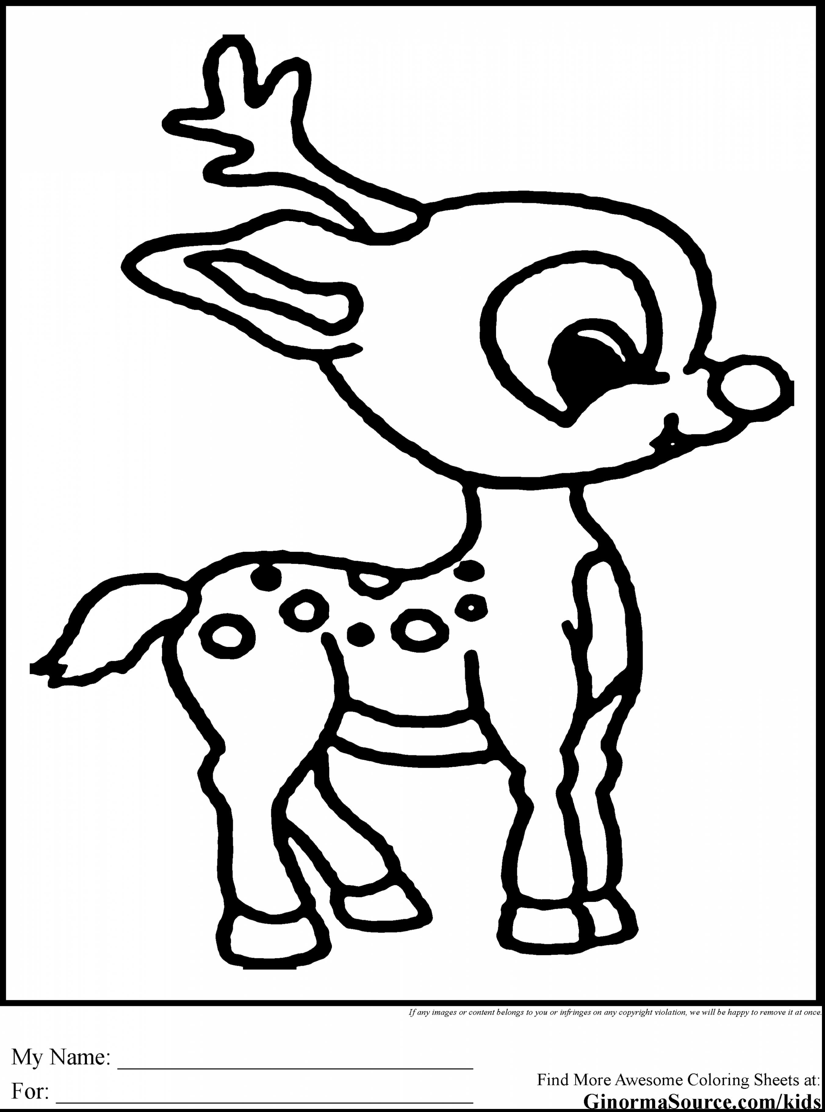 Cute Rudolph Coloring Pages at GetColoringscom Free