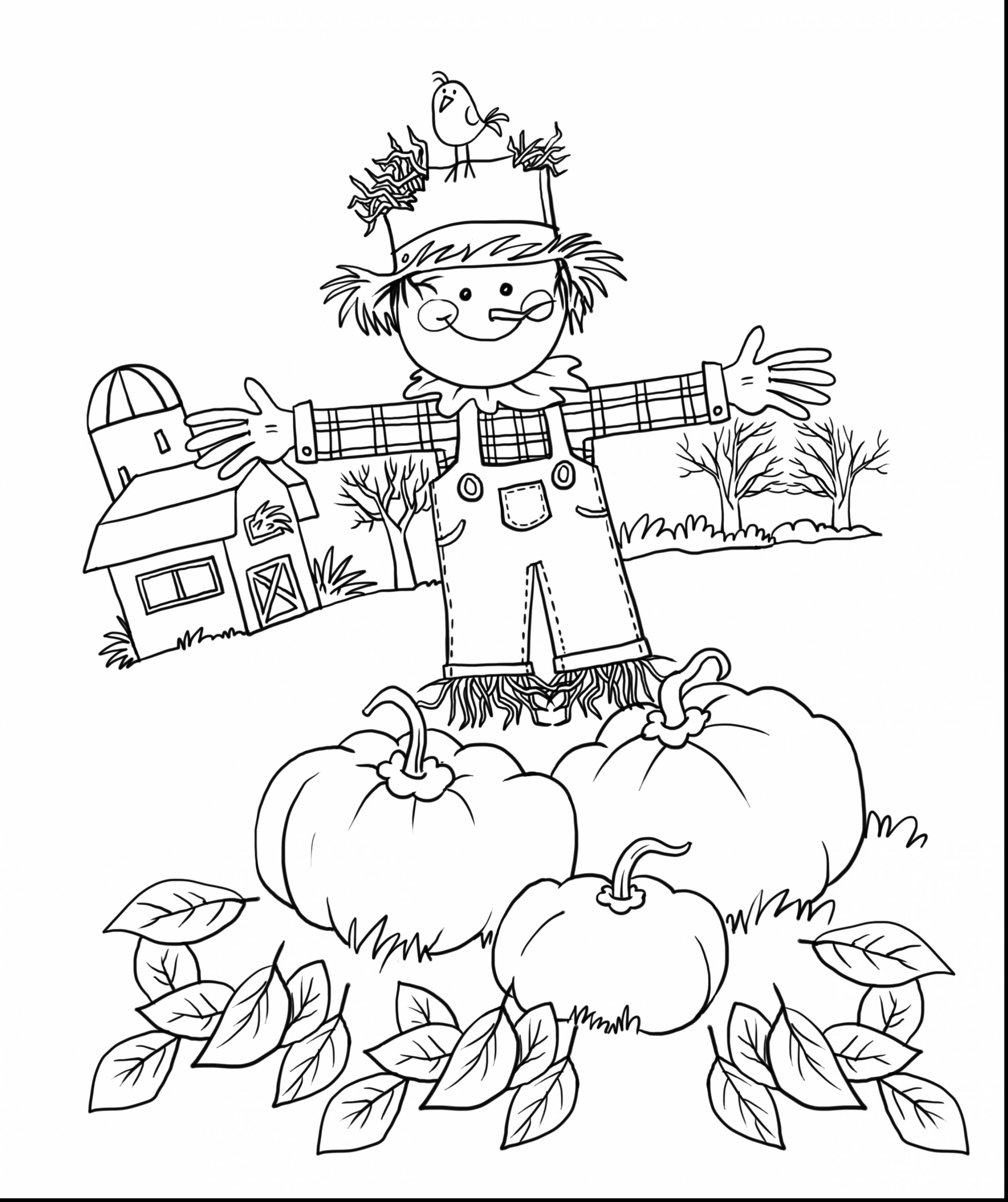 Cute Scarecrow Coloring Pages at GetColorings com Free printable