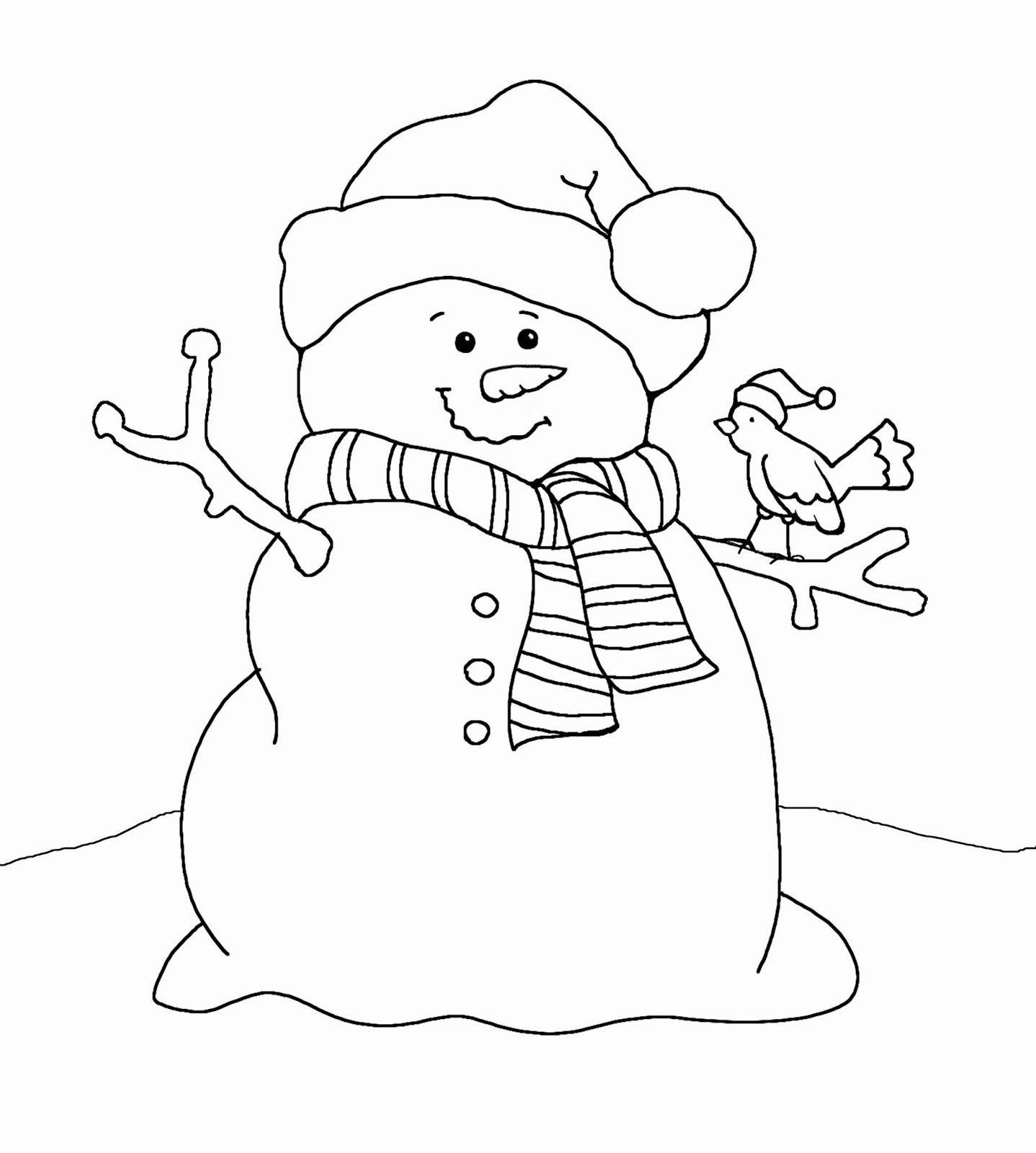 Cute Snowman Coloring Pages At Free Printable