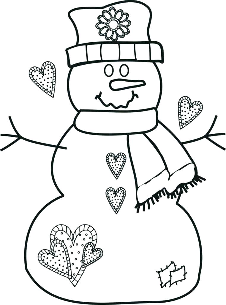 Cute Snowman Coloring Pages At Getcolorings Free Printable