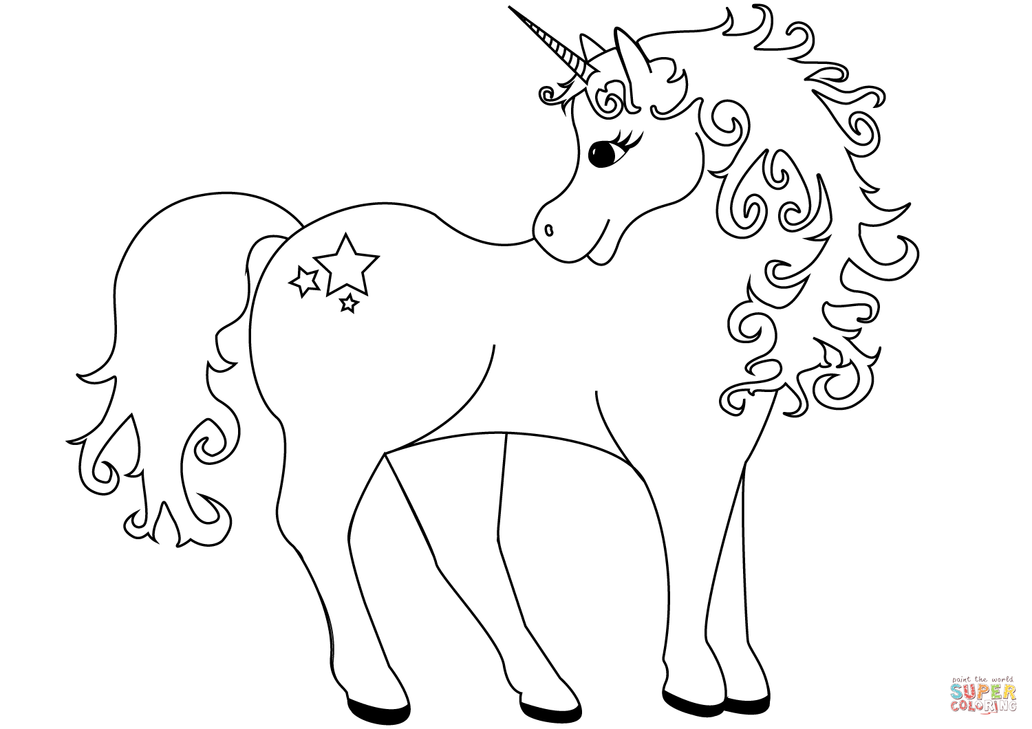 Cute Unicorn Coloring Pages at GetColorings.com | Free printable colorings pages to print and color