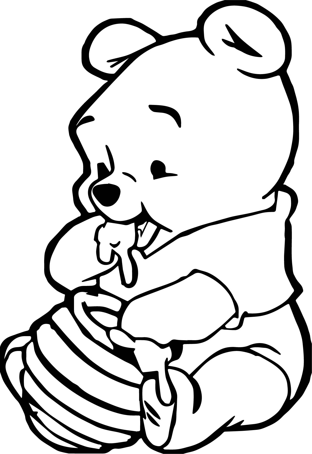 Cute Winnie The Pooh Coloring Pages At GetColorings Free 